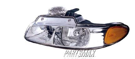 2502 | 1998-1999 CHRYSLER TOWN & COUNTRY LT Headlamp assy composite w/quad headlamps | CH2502114|4857151AC