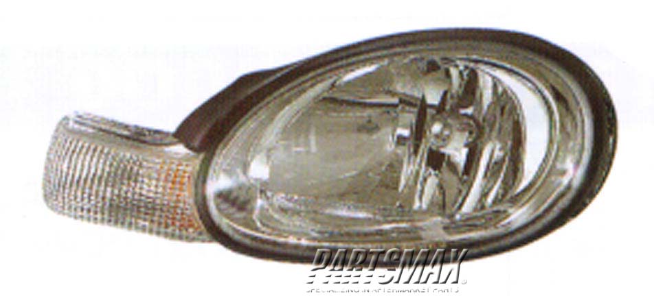 2502 | 2002-2002 DODGE NEON LT Headlamp assy composite w/o black bezel | CH2502124|5288509AH