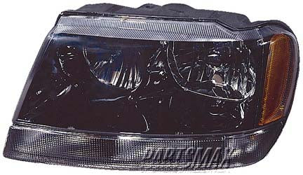 2502 | 2002-2003 JEEP GRAND CHEROKEE LT Headlamp assy composite LAREDO|SPORT; From 1-02 | CH2502138|55155129AJ