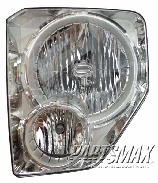 1150 | 2008-2009 JEEP LIBERTY LT Headlamp assy composite w/Fog Lamps; Oval Bulb Shield | CH2502196|55157339AE