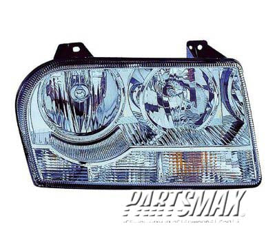 2502 | 2009-2010 CHRYSLER 300 LT Headlamp assy composite 2.7L/3.5L; Halogen; w/o Delay Option; w/Bulb | CH2502218|57010757AA
