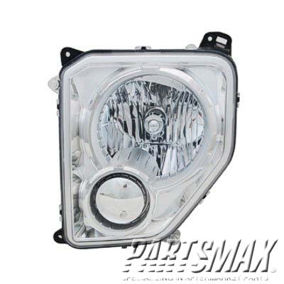 2502 | 2008-2009 JEEP LIBERTY LT Headlamp assy composite w/o Fog Lamps; Oval Bulb Shield | CH2502221|57010171AE