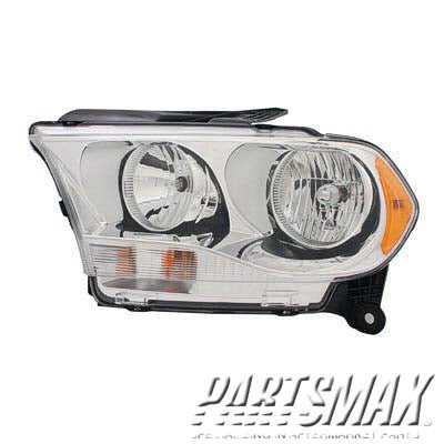 1150 | 2011-2013 DODGE DURANGO LT Headlamp assy composite Halogen; Chrome Trim | CH2502228|55079367AD