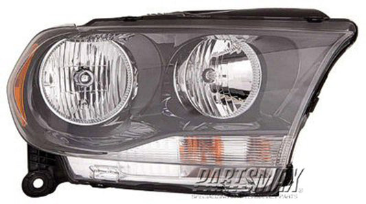 2502 | 2011-2013 DODGE DURANGO LT Headlamp assy composite Halogen; Black Trim | CH2502229|68084077AC