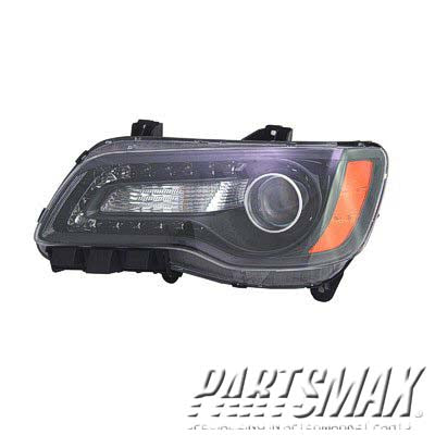 2502 | 2012-2012 CHRYSLER 300 LT Headlamp assy composite Halogen; Black Bezel | CH2502235|68085417AE