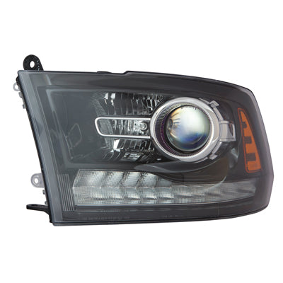 2502 | 2013-2014 RAM 1500 LT Headlamp assy composite SPORT; Halogen; Projector Type; Black Bezel | CH2502245|68093221AD