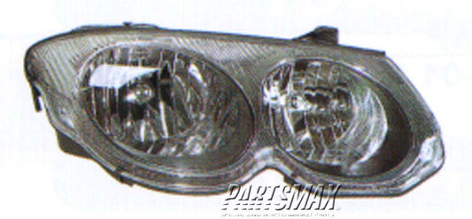2503 | 2002-2004 CHRYSLER 300M RT Headlamp assy composite base model; w/o headlamp leveling | CH2503126|4780012AD
