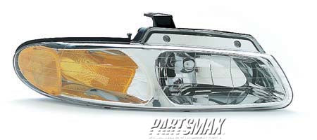 2503 | 2000-2000 PLYMOUTH VOYAGER RT Headlamp assy composite w/o quad headlamps; w/o daytime running lights | CH2503134|4857852AA