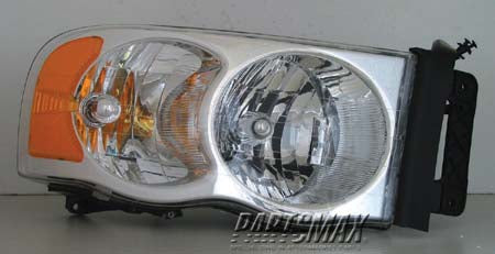 2503 | 2002-2005 DODGE RAM 1500 RT Headlamp assy composite includes park/signal/marker lamps; late design | CH2503135|55077120AF