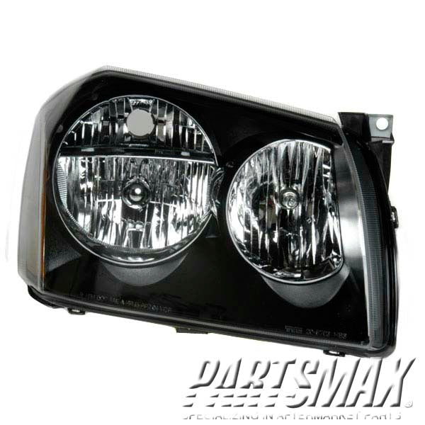 2503 | 2005-2007 DODGE MAGNUM RT Headlamp assy composite 2.7L|3.5L; Black Bezel | CH2503166|4805754AG