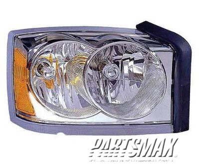 2503 | 2006-2007 DODGE DAKOTA RT Headlamp assy composite w/o black bezel | CH2503170|55077606AC