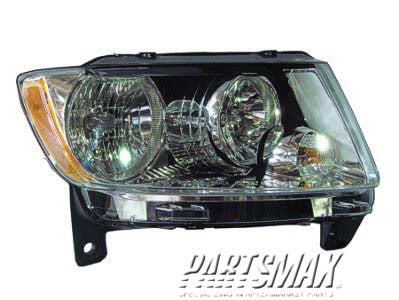 2503 | 2011-2013 JEEP GRAND CHEROKEE RT Headlamp assy composite Halogen | CH2503224|55079378AG