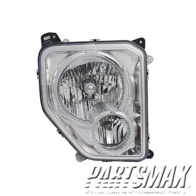 2503 | 2010-2012 JEEP LIBERTY RT Headlamp assy composite w/Fog Lamps; Chrome Bezel; Round Bulb Shield | CH2503233|55157338AE-PFM