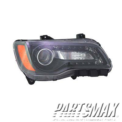 2503 | 2012-2012 CHRYSLER 300 RT Headlamp assy composite Halogen; Black Bezel | CH2503235|68085416AE