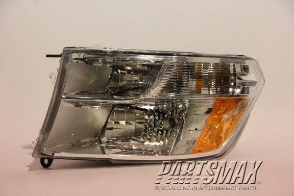 2503 | 2013-2018 RAM 1500 RT Headlamp assy composite Halogen; w/o Daytime Running Lamps; Chrome | CH2503242|68096438AJ