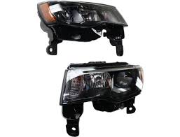 2503 | 2017-2021 JEEP GRAND CHEROKEE RT Headlamp assy composite Std Type; Black | CH2503309|68266646AF