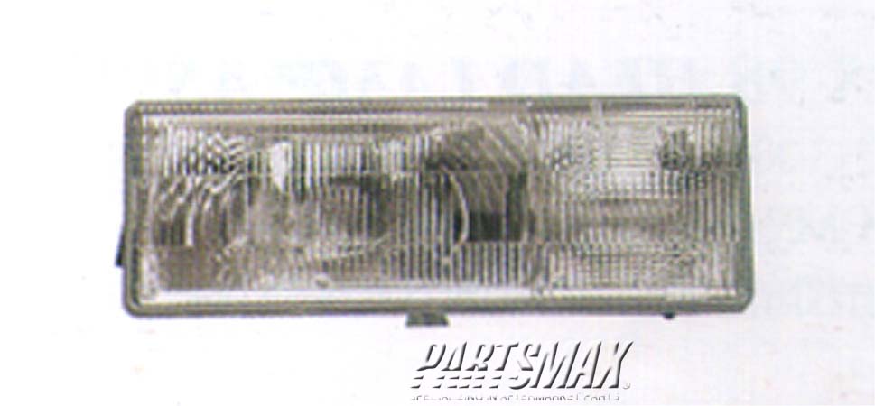 2518 | 1990-1990 CHRYSLER NEW YORKER LT Headlamp lens/housing w/o hidden headlamps | CH2518106|4388835