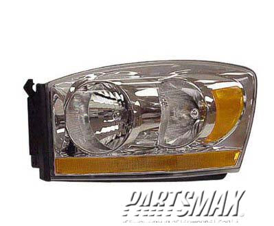 2518 | 2006-2006 DODGE RAM 1500 LT Headlamp lens/housing w/o Black Bezel | CH2518114|55077795AD