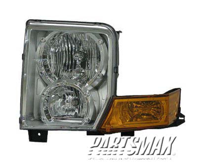 1171 | 2006-2010 JEEP COMMANDER LT Headlamp lens/housing Halogen | CH2518117|55396537AI