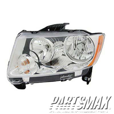 2518 | 2011-2013 JEEP COMPASS LT Headlamp lens/housing Halogen; Code LMB; w/o Leveling | CH2518139|68088869AD