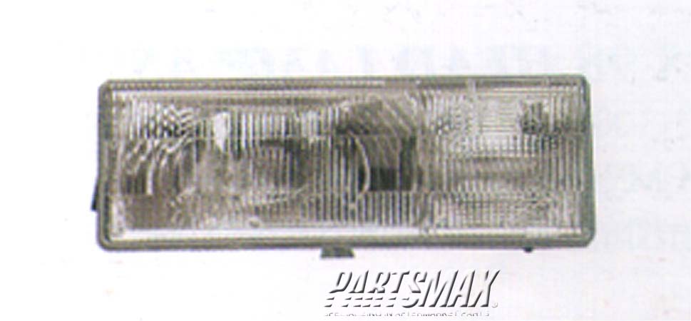 2519 | 1990-1990 CHRYSLER NEW YORKER RT Headlamp lens/housing w/o hidden headlamps | CH2519106|4388834