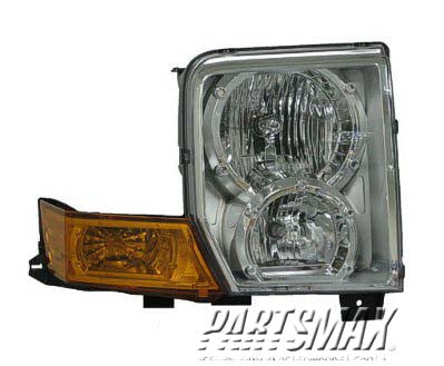 2519 | 2006-2010 JEEP COMMANDER RT Headlamp lens/housing Halogen | CH2519117|55396536AI