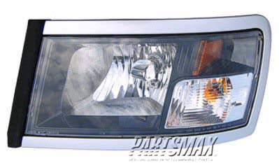 2519 | 2009-2010 DODGE DAKOTA RT Headlamp lens/housing w/Black Bezel | CH2519127|1EK58WS2AF