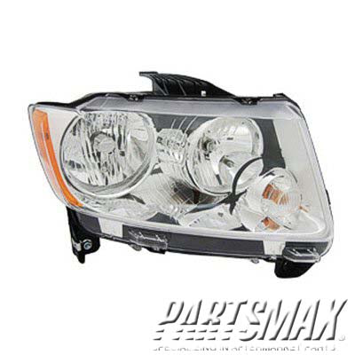 2519 | 2011-2013 JEEP COMPASS RT Headlamp lens/housing Halogen; Code LMB; w/o Leveling | CH2519139|68088868AC