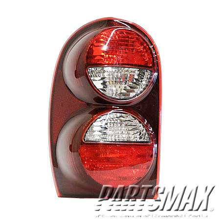 2800 | 2005-2007 JEEP LIBERTY LT Taillamp assy w/o rear fog lamps; w/clear turn lens; w/o air dam | CH2800158|55157061AG