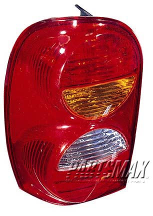2080 | 2002-2004 JEEP LIBERTY RT Taillamp assy w/o rear fog lamps; w/amber turn lens | CH2801149|55155828AH