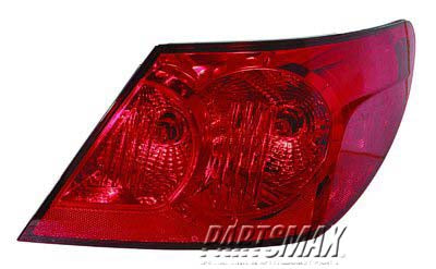 2809 | 2009-2010 CHRYSLER SEBRING RT Taillamp lens Sedan | CH2809105|5113612AA