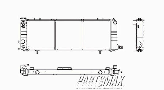 3010 | 1994-1996 JEEP CHEROKEE Radiator assembly w/6 cyl inline engine; w/auto trans; w/standard cooling | CH3010186|52079682AF