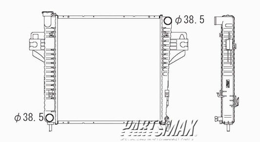 3010 | 2005-2005 JEEP LIBERTY Radiator assembly w/2.4L engine | CH3010270|52080123AC