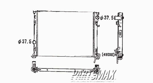 3010 | 2006-2010 DODGE CHARGER Radiator assembly w/standard duty cooling | CH3010314|5137692AA