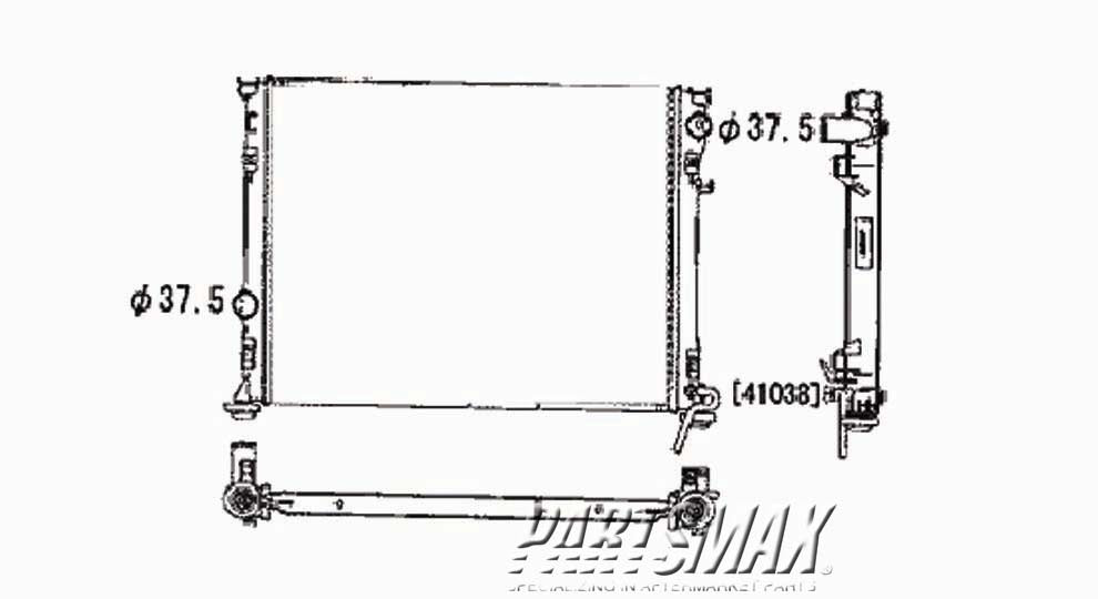 3010 | 2005-2008 CHRYSLER 300 Radiator assembly 2.7L|3.5L|5.7L|6.1L; w/Heavy Duty Cooling | CH3010315|5137691AA