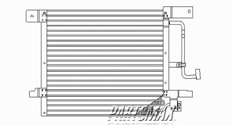 3030 | 2000-2004 DODGE DAKOTA Air conditioning condenser all | CH3030123|55055866AG