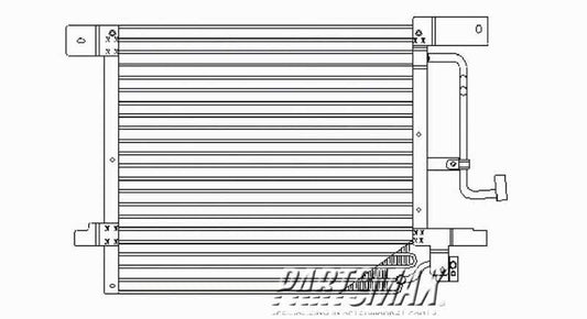 3030 | 2000-2004 DODGE DAKOTA Air conditioning condenser all | CH3030123|55055866AG