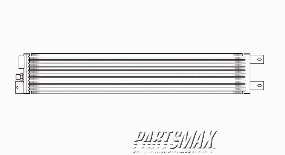 3030 | 1996-2000 DODGE CARAVAN Air conditioning condenser w/rear air cond; auxillary unit | CH3030140|4682591AC