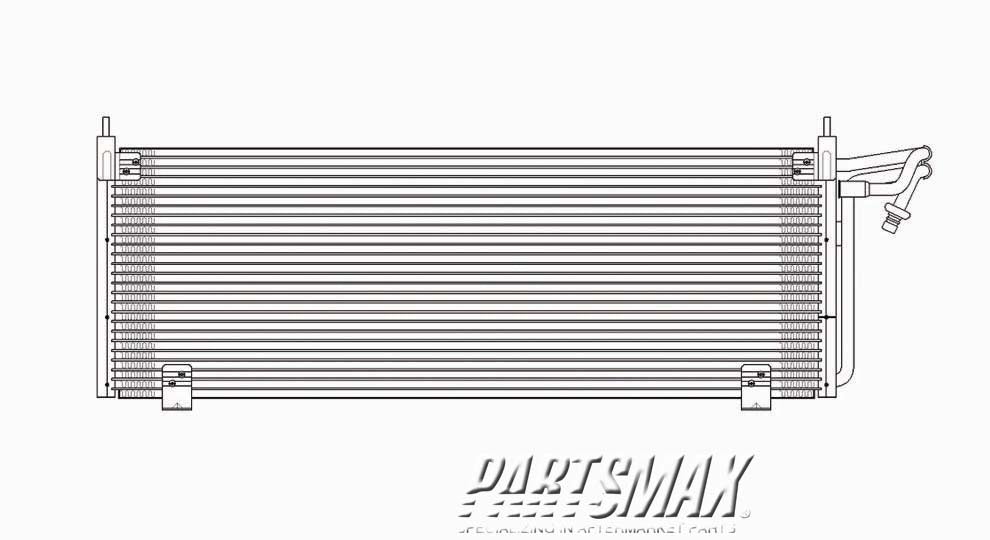 3030 | 1998-2001 JEEP CHEROKEE Air conditioning condenser Cherokee | CH3030147|55036595AG