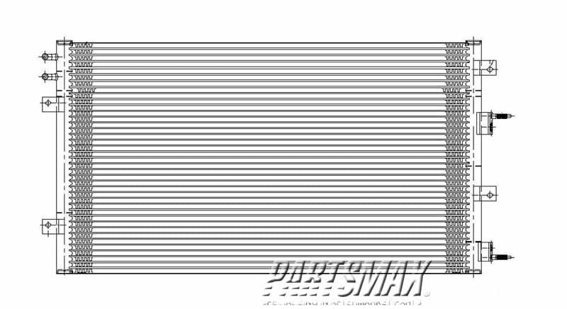 3030 | 2003-2004 DODGE STRATUS Air conditioning condenser 4dr sedan; includes trans cooler | CH3030195|5096228AA