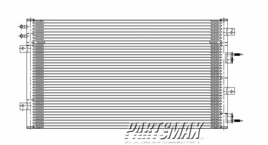 3030 | 2003-2004 DODGE STRATUS Air conditioning condenser 4dr sedan; includes trans cooler | CH3030195|5096228AA