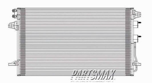 3030 | 2005-2007 CHRYSLER TOWN & COUNTRY Air conditioning condenser includes trans oil cooler | CH3030209|68059739AB