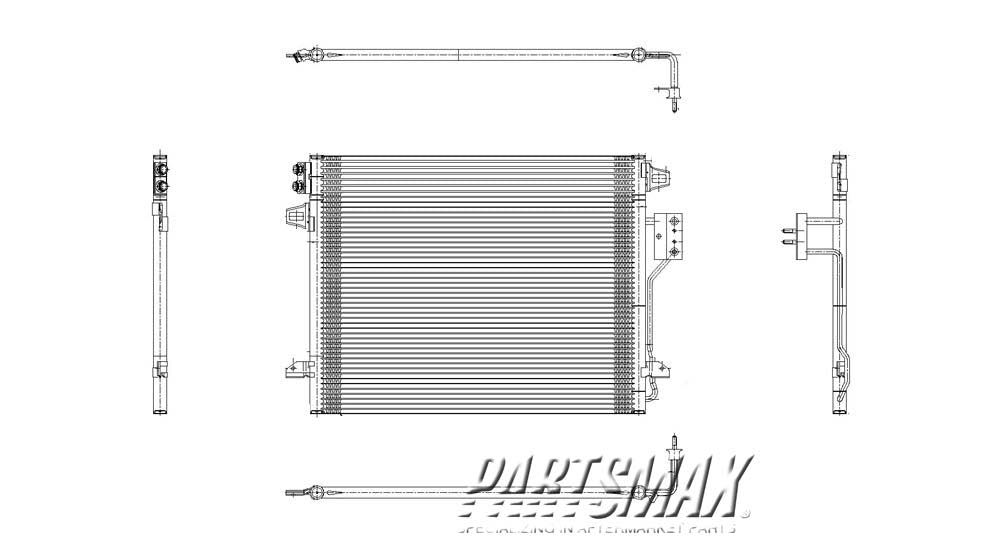 3030 | 2008-2016 CHRYSLER TOWN & COUNTRY Air conditioning condenser  | CH3030231|4677782AC
