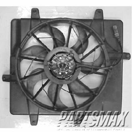 2880 | 1999-2003 JEEP GRAND CHEROKEE Radiator cooling fan assy Grand Cherokee; w/4.0L 6 cyl inline engine; w/o tow package | CH3115110|CH3115110