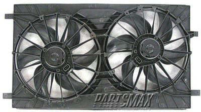 3115 | 2009-2011 JEEP PATRIOT Radiator cooling fan assy w/o Off Road Pkg; Dual Fan Assy; see notes | CH3115163|68031872AA-PFM