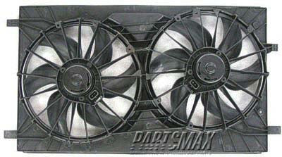 3115 | 2007-2011 DODGE CALIBER Radiator cooling fan assy SE|SXT|R/T; Dual Fan Assy; see notes | CH3115163|68031872AA-PFM