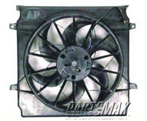 3117 | 2002-2004 JEEP LIBERTY Radiator fan/motor assembly w/3.7L engine; w/o towing package | CH3117101|55037659AB