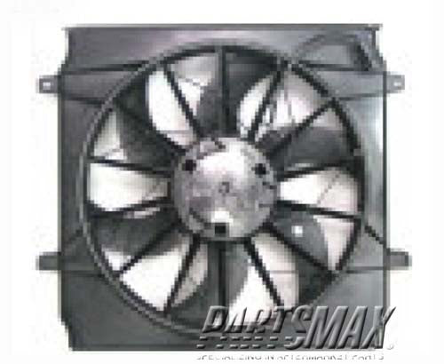 2890 | 2006-2007 JEEP LIBERTY Radiator fan/motor assembly 3.7L; w/o Hvy Duty Cooling | CH3117104|5183563AA