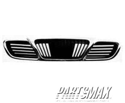 1200 | 1999-2002 DAEWOO LANOS Grille assy bright & black | DA1200102|96303229