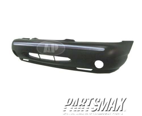 1000 | 1995-1997 FORD CONTOUR Front bumper cover w/integral impact strip; prime | FO1000400|F6RZ17757AA